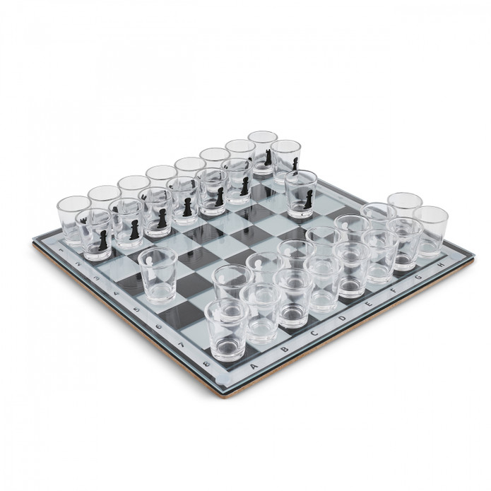 Karaca King Shot Bardaklı Satranç Seti Şeffaf