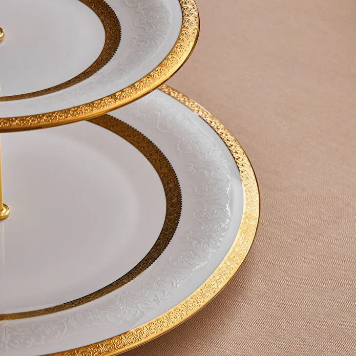 Karaca Royal Bone Victoria Katlı Kurabiyelik Gold