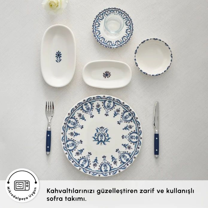 Karaca Forever Bone Heather 26 Parça 6 Kişilik Kahvaltı Seti