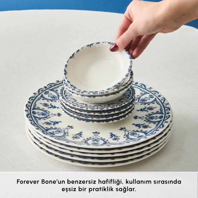 Karaca Forever Bone Heather 26 Parça 6 Kişilik Kahvaltı Seti