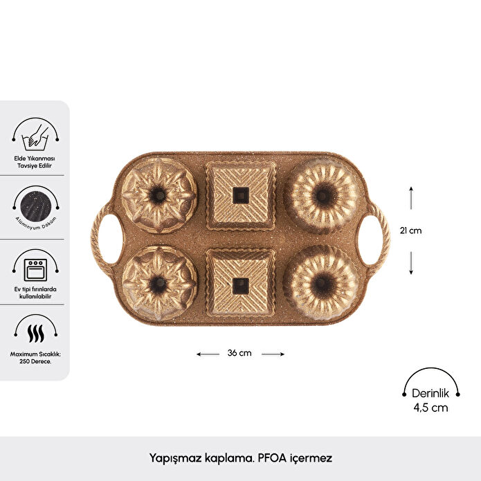 Karaca Noxis 6'lı Muffin Döküm Kek Kalıbı