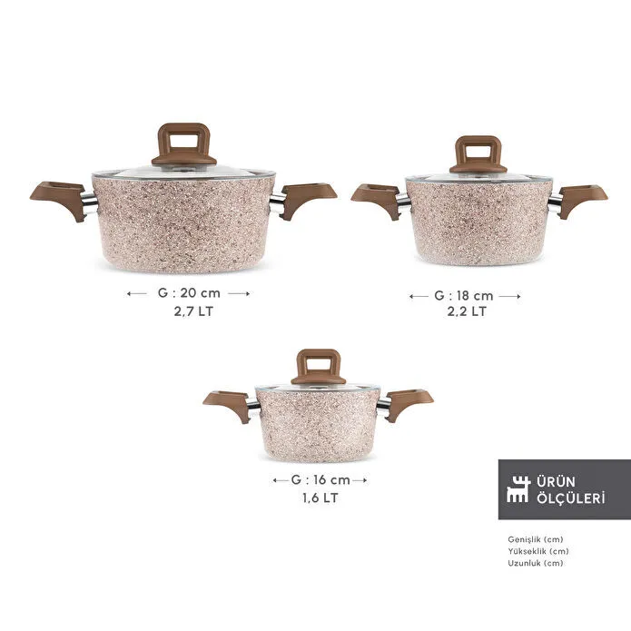 Karaca Biogranit Alice 6 Parça Midi Set
