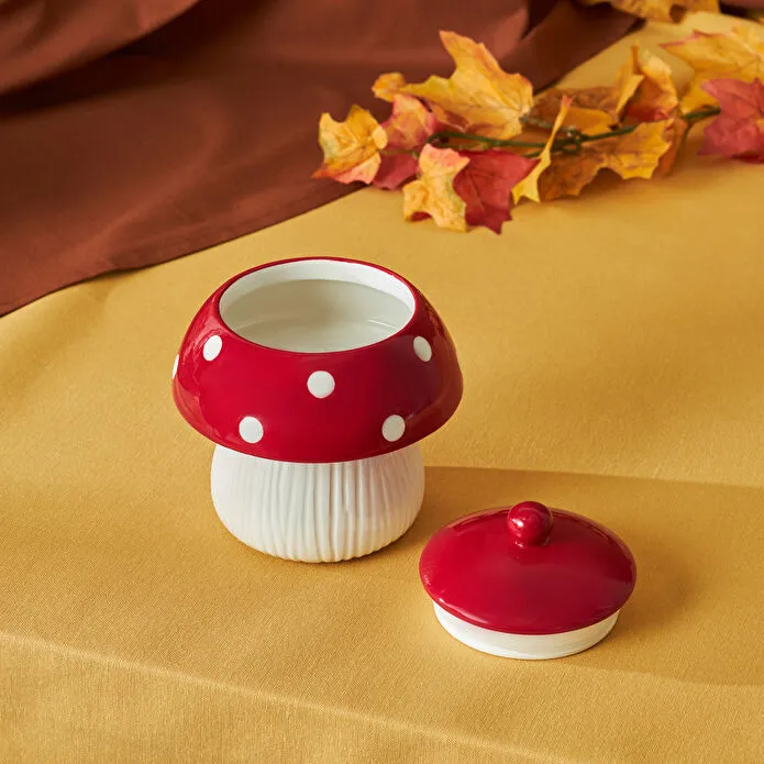 Karaca Cozy Mantar Saklama Kabı Kırmızı 520 ml