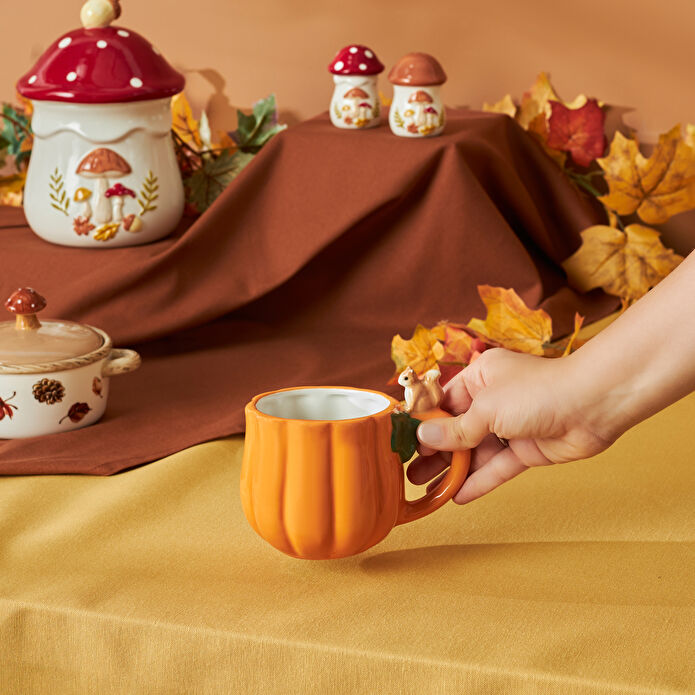 Karaca Cozy Bal Kabağı Sincap Kupa 320 ml