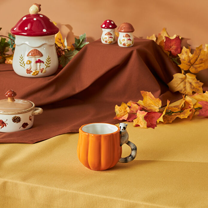 Karaca Cozy Bal Kabağı Rakun Kupa 320 ml