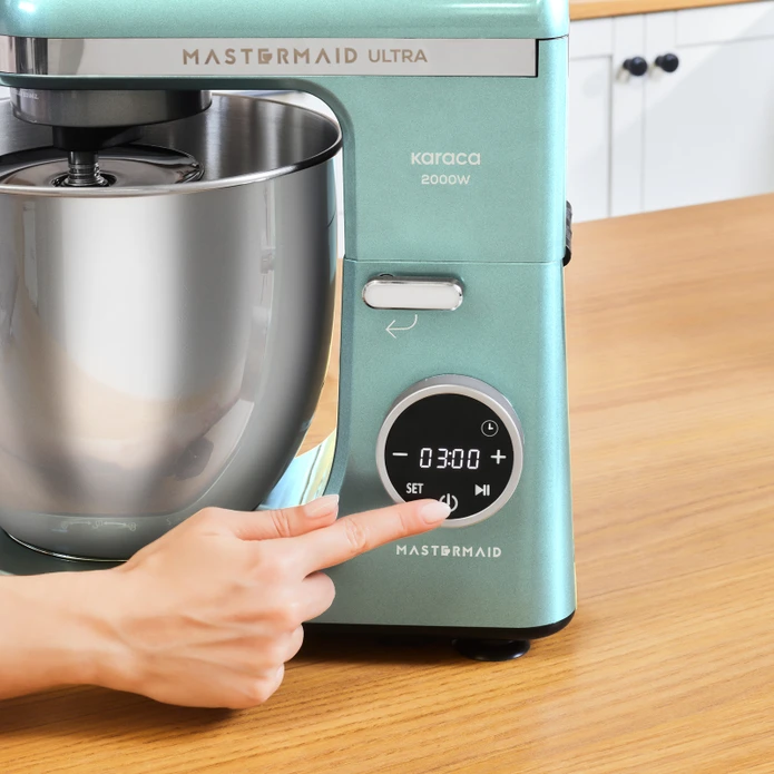 Karaca Mastermaid Chef Ultra D2000W Dijital Ekranlı Hamur Yoğurma Makinesi Tiffany 7L 