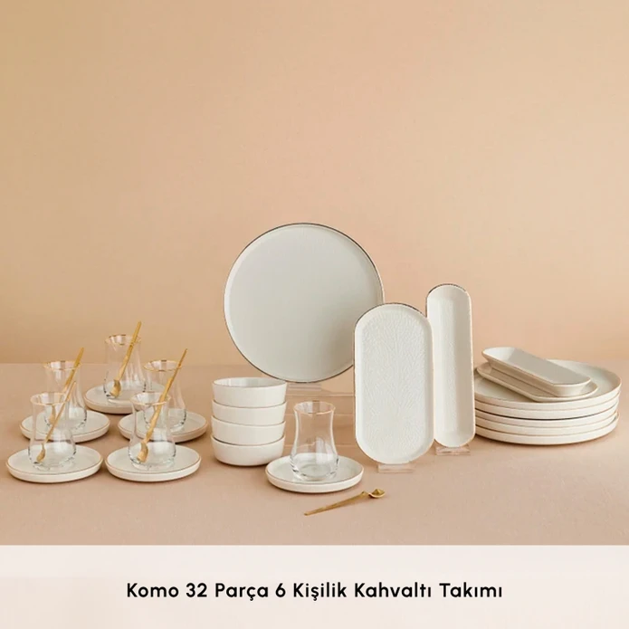 Karaca Komo 32 Parça 6 Kişilik Kahvaltı Takımı Gold