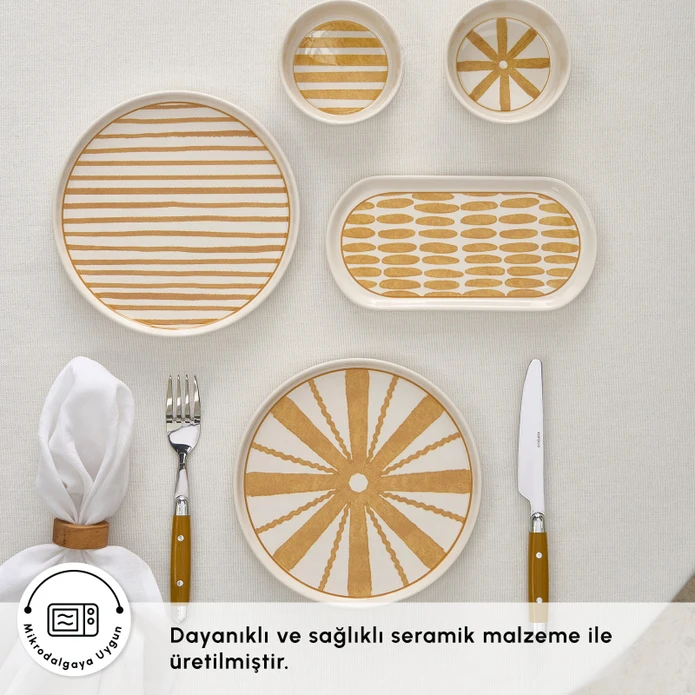Karaca Solmar 10 Parça 4 Kişilik Kahvaltı Takımı Sarı