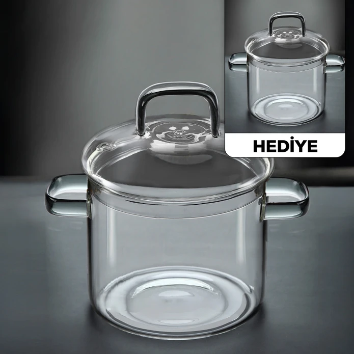 Borglas Beere Serie Cam Derin Tencere 18 cm