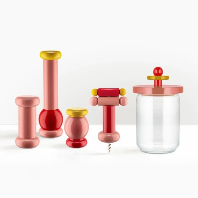 Alessi Ettore Sottsass Tirbüşon 18 cm x 6 cm Pembe