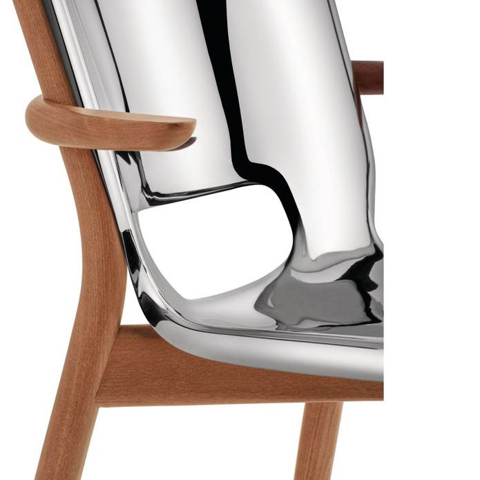 Alessi Poele Kolçaklı Sandalye 53 cm x 56 cm x 81 cm Gümüş