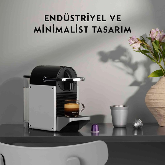 Nespresso D62 Pixie Gümüş Kahve Makinesi