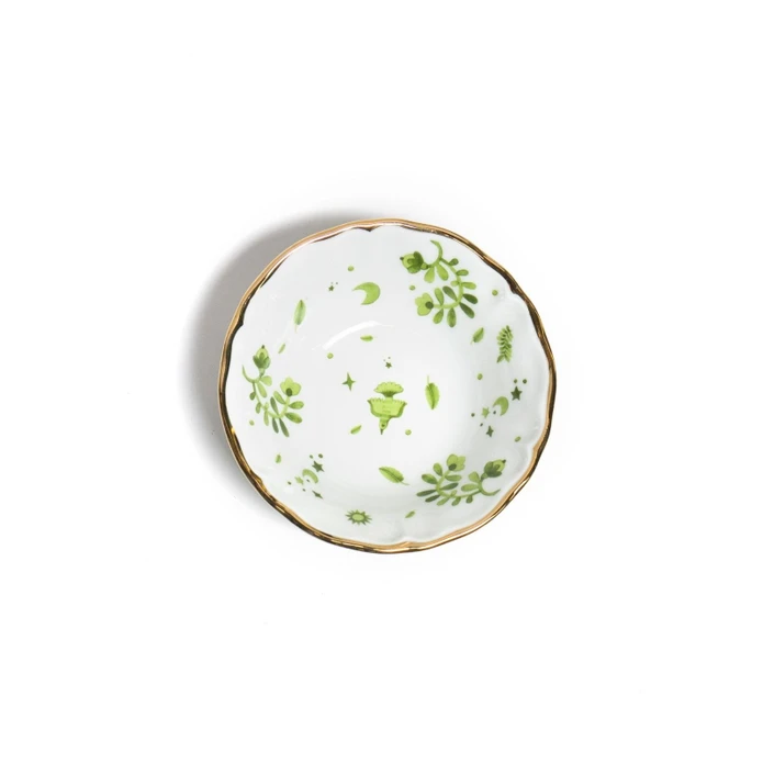 Bitossi Home Fabula Floral Porselen Kase 15,5 cm Yeşil