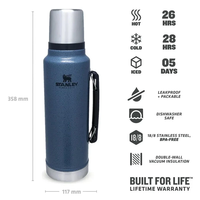 Stanley Legendary Classıc Bottle 1, 0l Hammertone Lake