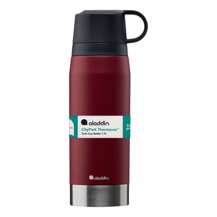 Aladdin CityPark Twin Cup Bottle Burgundy Red 1.1 Litre