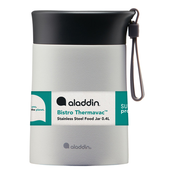 Aladdin Bistro S.Steel Food Jar Stone Grey 0.4 Litre