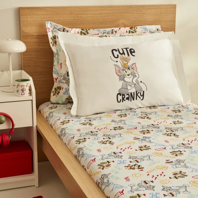 Karaca Home Tom ve Jerry Cute and Cranky Tek Kişilik Çarşaf Takımı