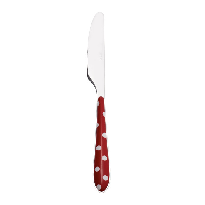 Emsan Nostalji Puantiyeli Yemek Bıçağı Kırmızı