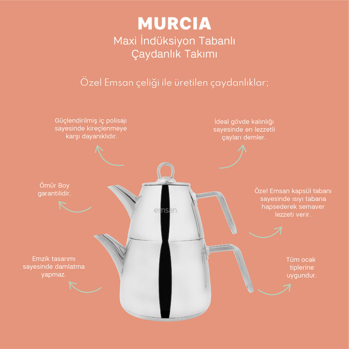 Emsan Murcia Maxi Çaydanlık Takımı