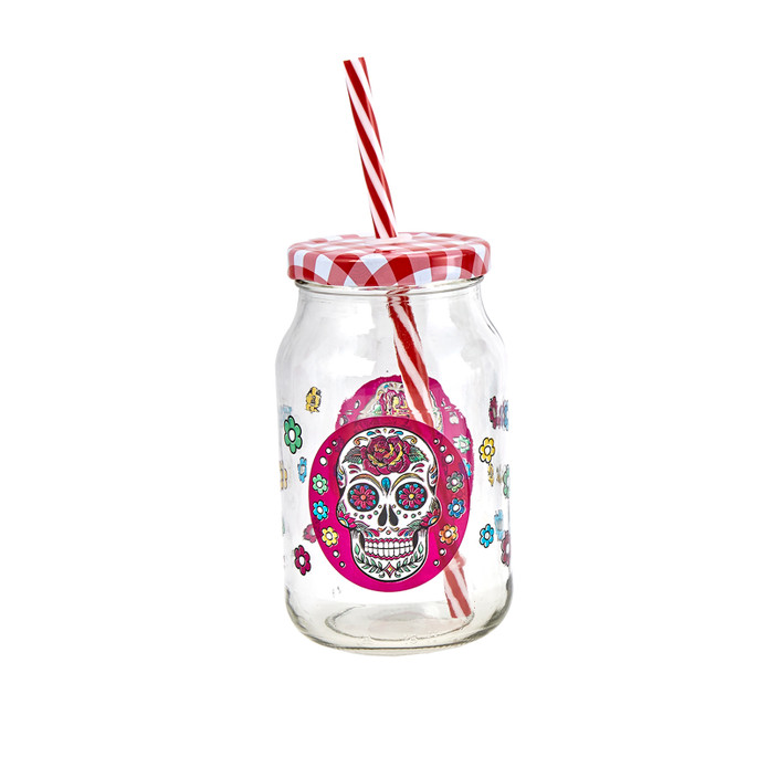 Karaca Limonata Bardağı Asorti Mexican Skull 450 Cc