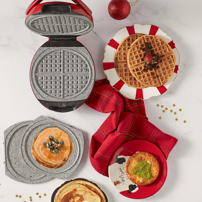 Karaca Funday Rosegold Çıkarılabilir Plakalı 3’ü 1 Arada Waffle Krep ve Künefe Makinesi 1000W