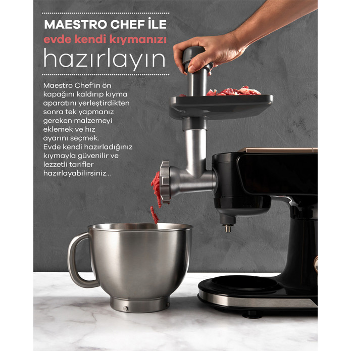 Karaca Maestro Chef 1000 W Mutfağınızdaki Profesyonel 4 Lt 7 in 1 Siyah