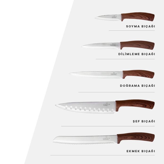 Karaca Pro Chef 5 Parça Bıçak Seti 