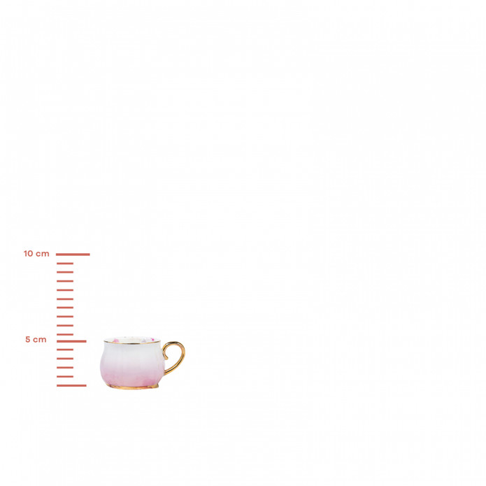 Karaca Pink Garden 6 Kişilik Kahve Fincan Takımı 90 ml