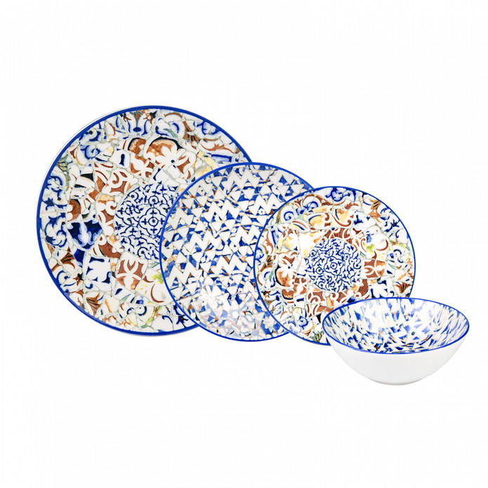 Karaca Mosaico 24 Parça 6 Kişilik Porselen Yemek Takımı