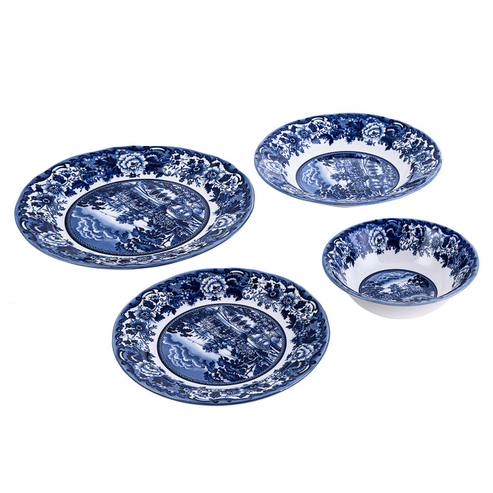 Karaca Blue Odyssey 24 Parça 6 Kişilik Stoneware Yemek Takımı