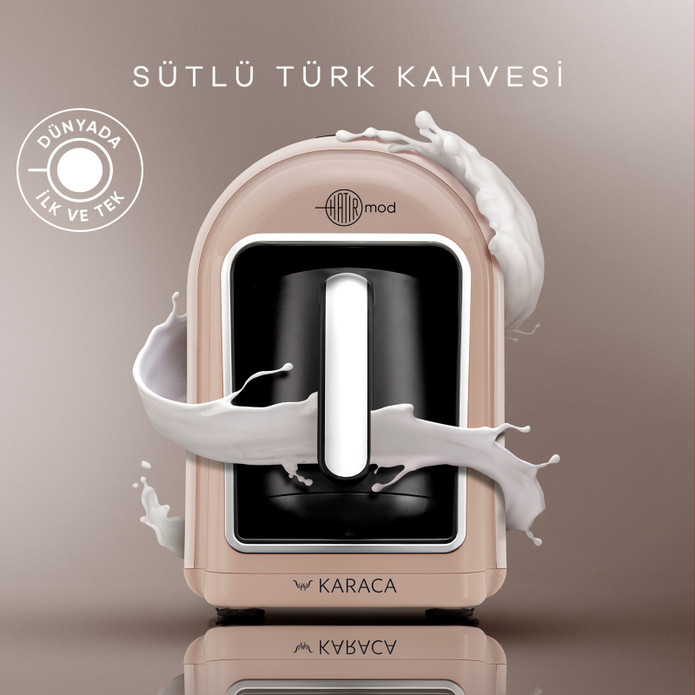 Karaca Hatır Mod Közde Türk Kahvesi, Sütlü Türk Kahvesi, Sütlü İçecek Hazırlama Makinesi Latte 5 Fincan Kapasiteli Bol Köpüklü