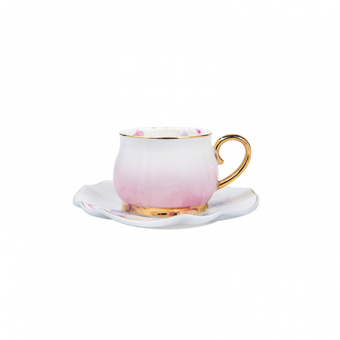 Karaca Pink Garden 6 Kişilik Kahve Fincan Takımı 90 ml