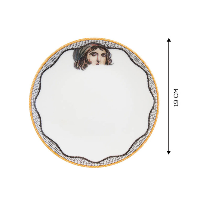Karaca Zeugma Beyaz Pasta Tabağı 19 cm