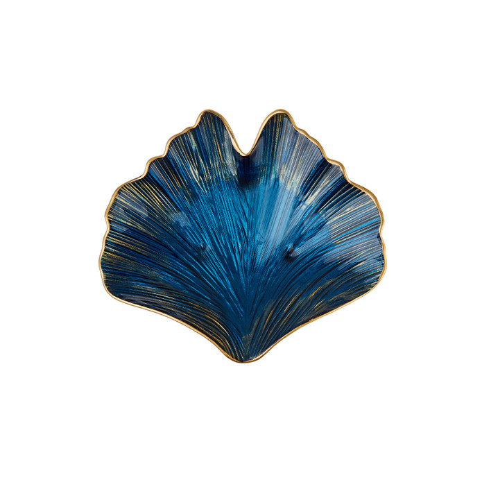 Karaca Ginko Mavi 3lü Dekoratif Tabak Seti