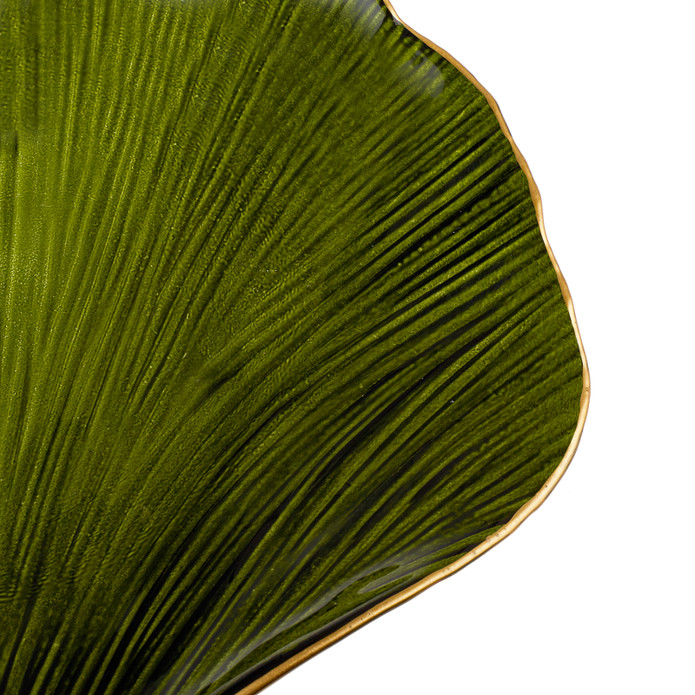 Karaca Ginko Yeşil 3lü Dekoratif Tabak Seti