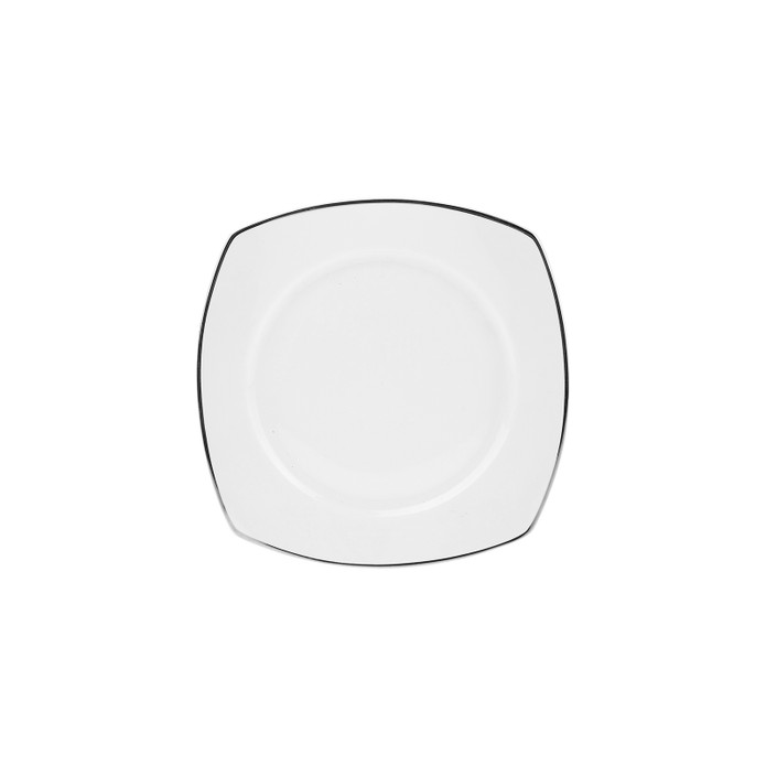 Karaca Adelia 24 Parça 6 Kişilik Porselen Platinum Yarım Kare Yemek Takımı