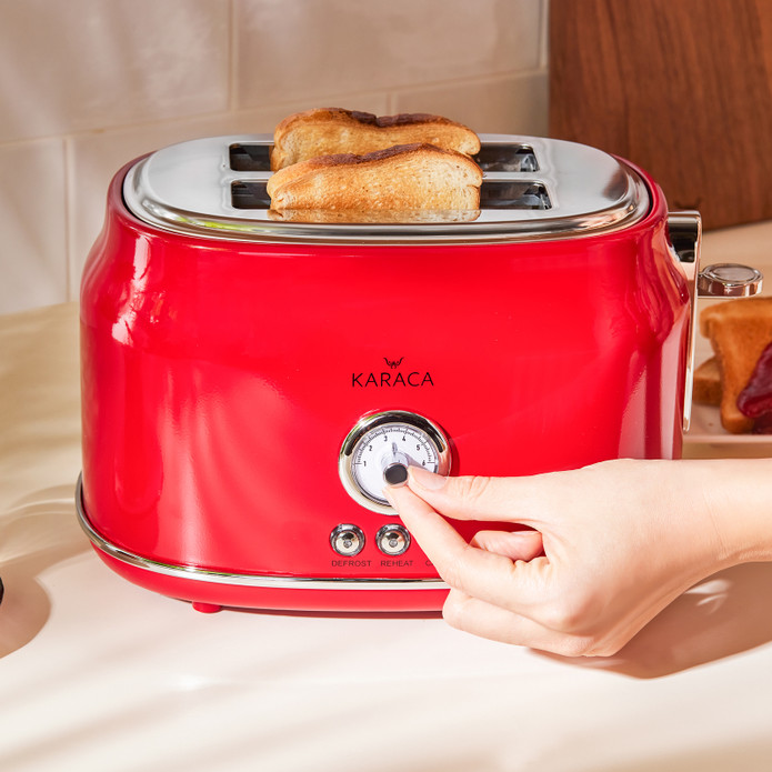 Karaca Retro Ekmek Kızartma Makinesi Kırmızı