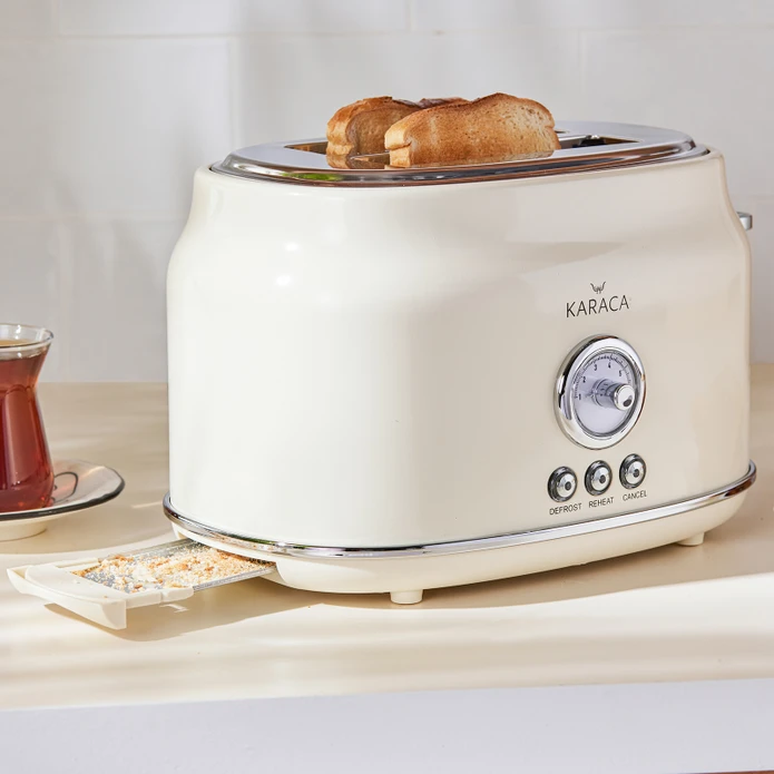Karaca Retro Ekmek Kızartma Makinesi Krem
