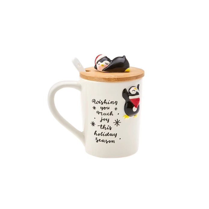 Karaca New Year Rabbit With Spoon Mug 375 ml
