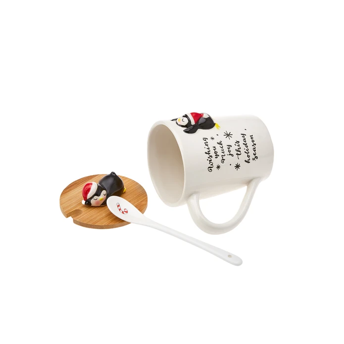 Karaca New Year Rabbit With Spoon Mug 375 ml