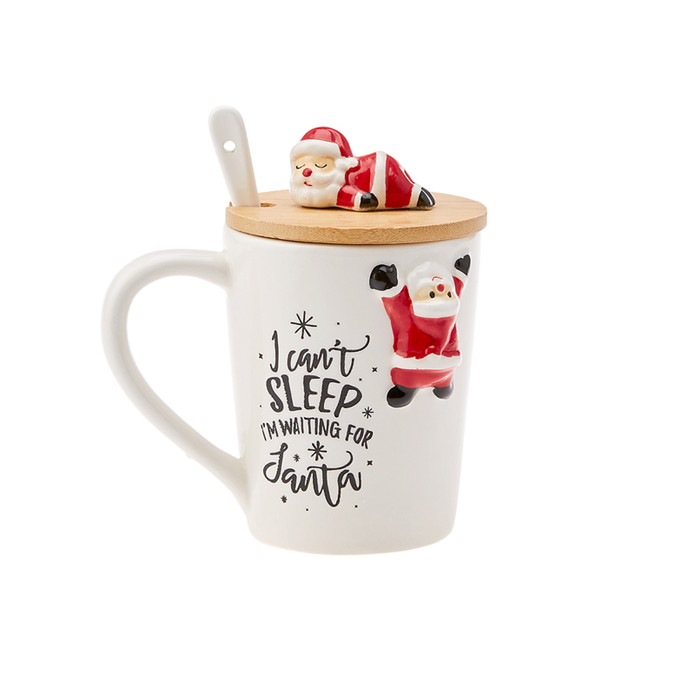 Karaca New Year Santa With Spoon Mug Np22 375 ml