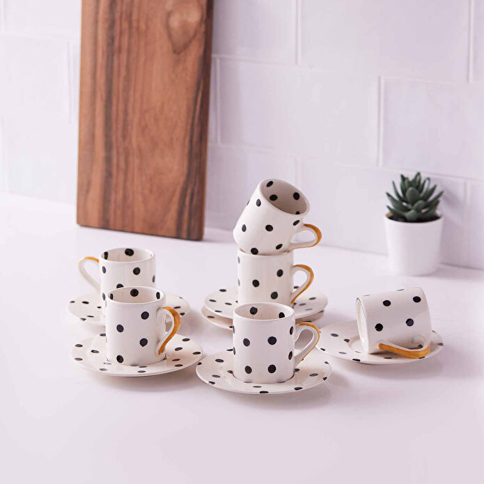 Karaca Benek 6 Kişilik Kahve Fincanı Takımı