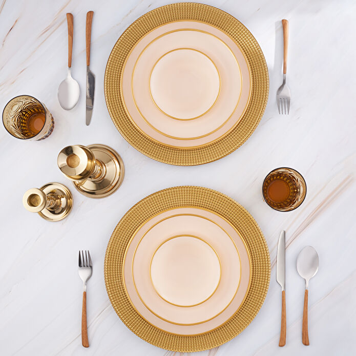 Karaca Retro New Krem 18 Parça 6 Kişilik Yemek Takımı