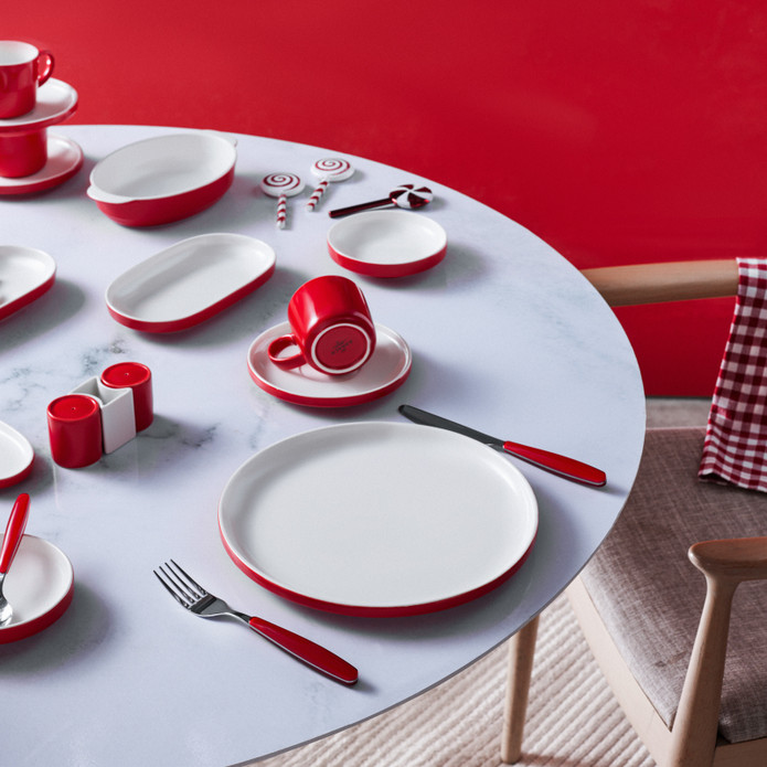 Karaca Nordic Porselen 27 Parça 6 Kişilik Kahvaltı/Servis Takımı Red