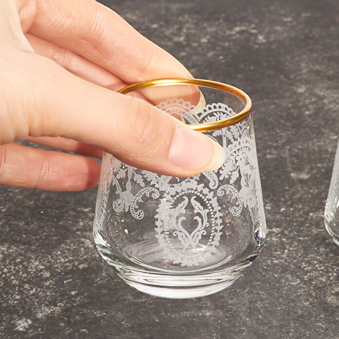 Karaca Beren 6 Parça Kahve Yanı Bardağı Gold