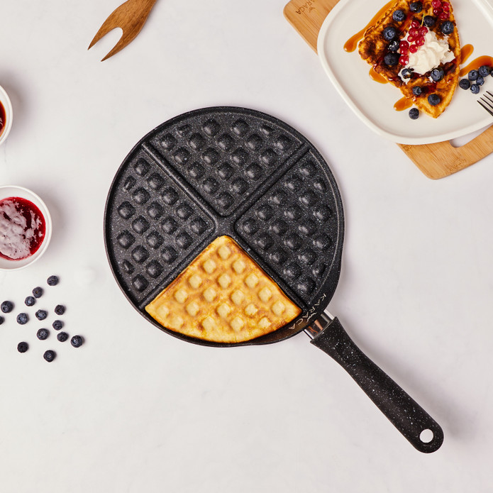 Karaca Biogranit Mutfaksever Waffle Tavası Gray 26cm