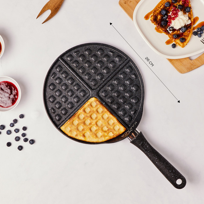 Karaca Biogranit Mutfaksever Waffle Tavası Gray 26cm