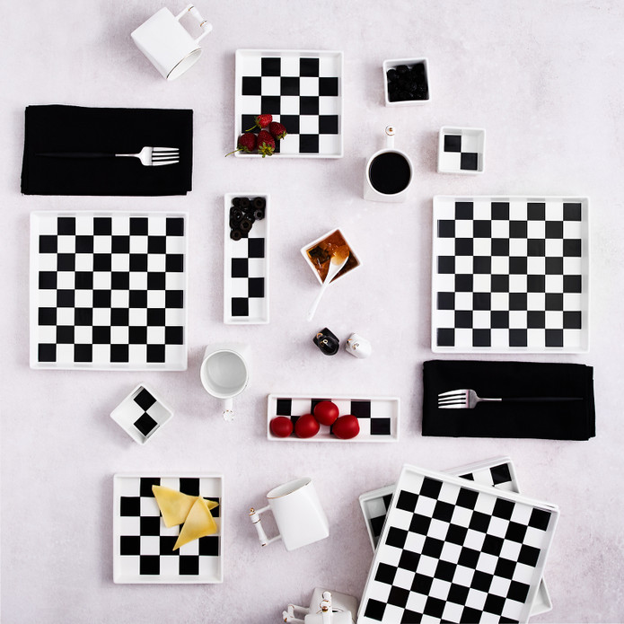 Karaca Chess New Bone 22 Parça 6 Kişilik Kahvaltı/Servis Takımı