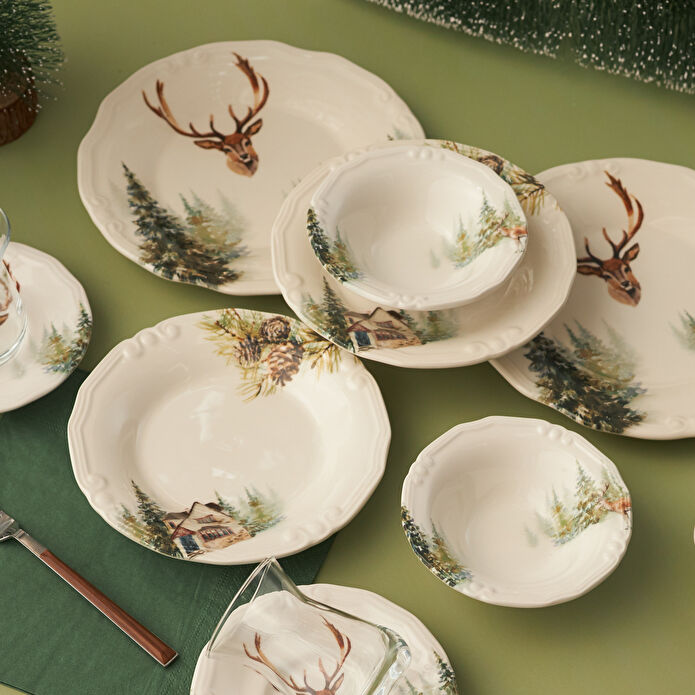 Karaca Mr. Deer 26 Parça 6 Kişilik Kahvaltı/Servis Takımı