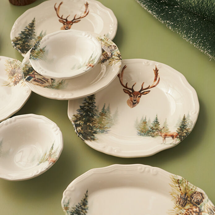 Karaca Mr. Deer 26 Parça 6 Kişilik Kahvaltı/Servis Takımı